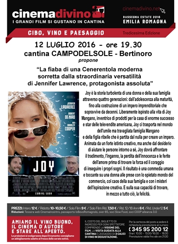 CINEMA DIVINO 2016 - CAMPO DEL SOLE - JOY